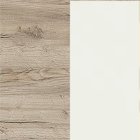 Дуб крафт сірий/білий