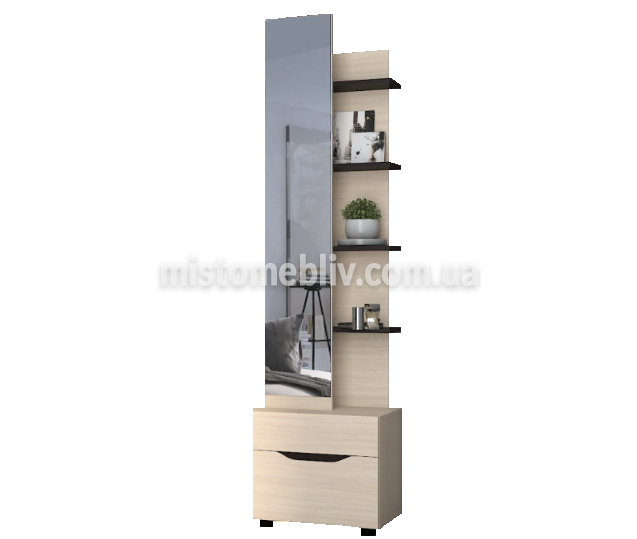 Фото стеллаж с зеркалом, стелаж з дзеркалом Аякс Мастер форм в магазині Місто Меблів. ☎(099) 199-01-01. АЯКС купити придбати онлайн. ➤ Ціна від виробника. ✓ Доставка по Україні. ✪ Гарантія.